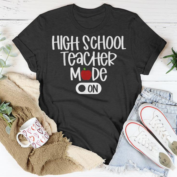 High School Teacher Mode On Back To School T-shirt Personalized Gifts