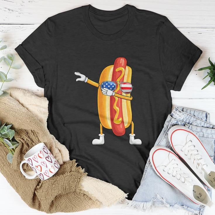 Hot Dog July 4Th Funny Dabbing Hotdog Unisex T-Shirt Unique Gifts
