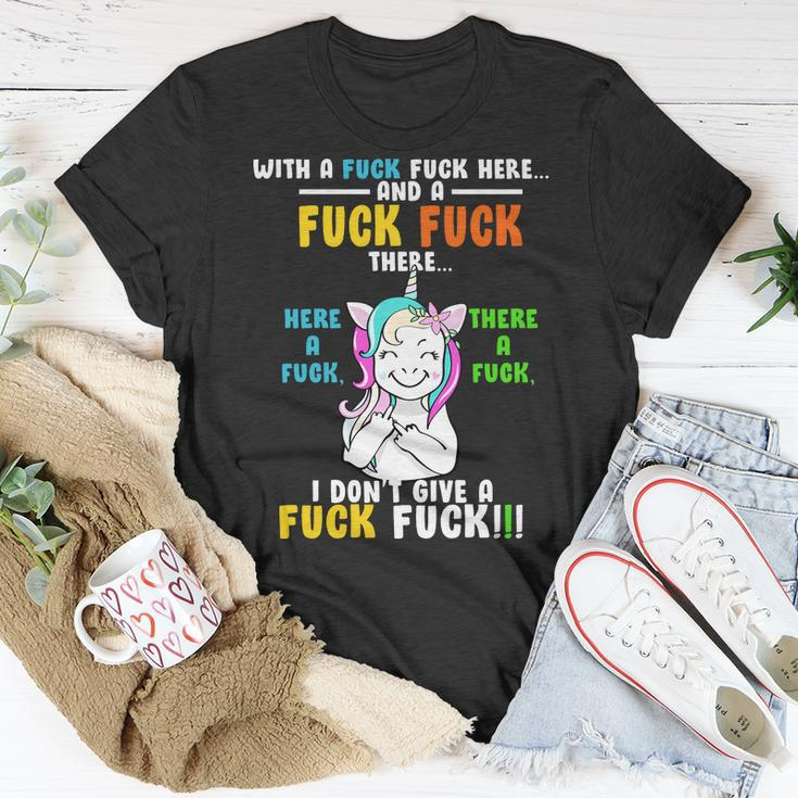 I Dont Give A Fuck Fuck Offensive Funny Unicorn Unisex T-Shirt Unique Gifts