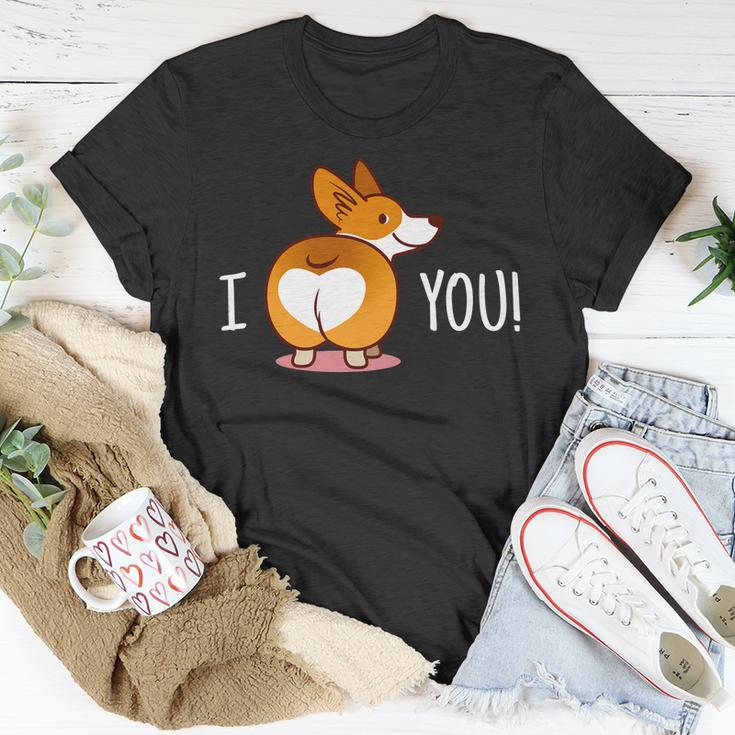 I Love You Corgi Butt Heart Unisex T-Shirt Unique Gifts