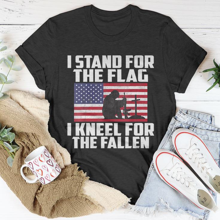 I Stand For The Flag Kneel For The Fallen Memorial Day Gift Unisex T-Shirt Unique Gifts