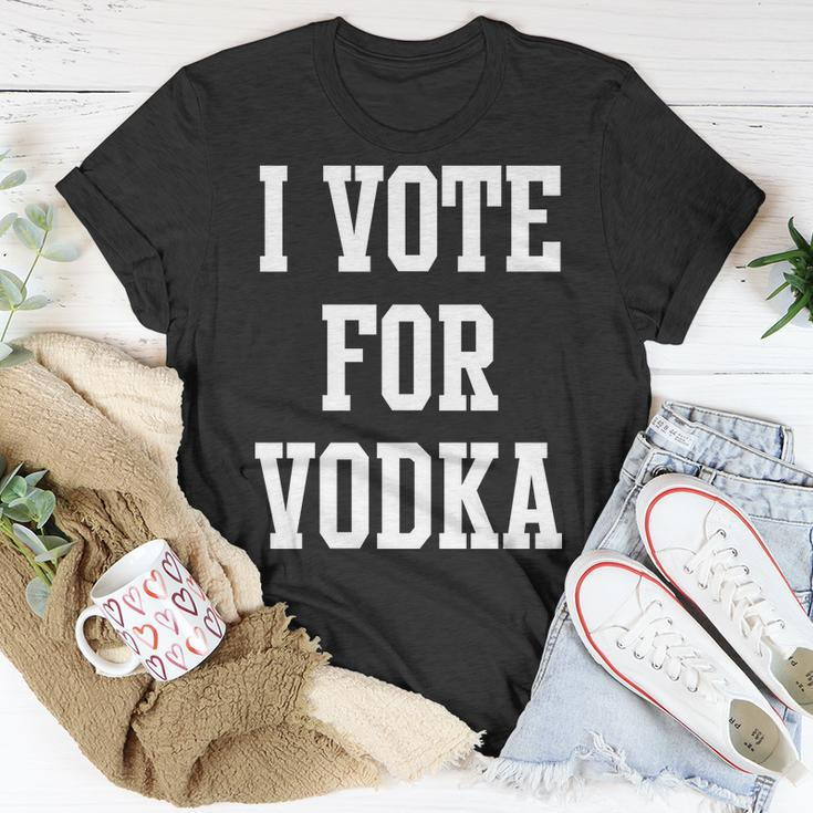 I Vote For Vodka Unisex T-Shirt Unique Gifts