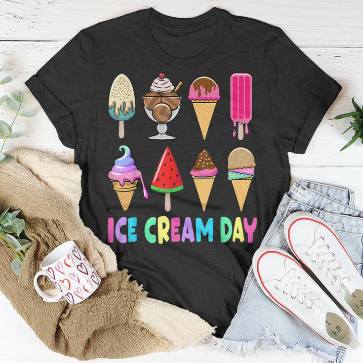 Ice Cream Day Toddler Ice Cream Party Women Men Kids Unisex T-Shirt Funny Gifts