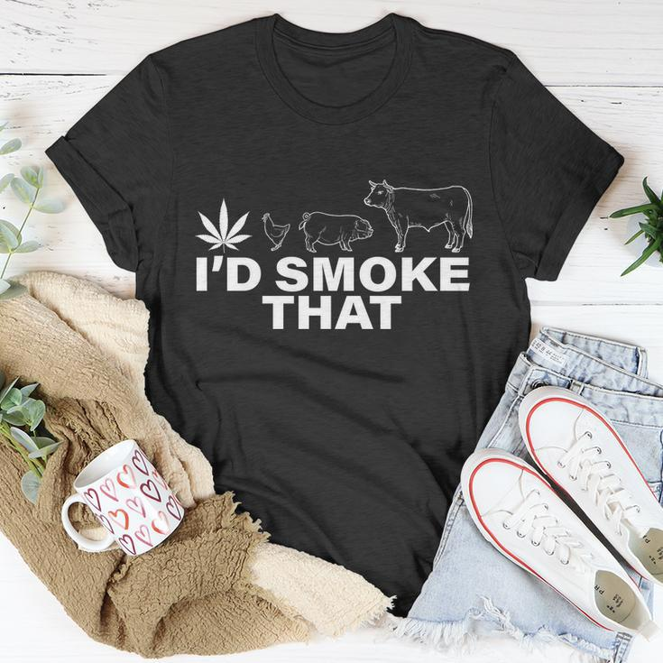 Id Smoke That Pot Head Marijuana Tshirt Unisex T-Shirt Unique Gifts