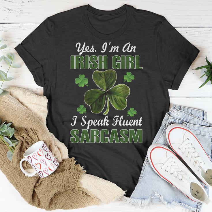 Im An Irish Girl I Speak Fluent Sarcasm Unisex T-Shirt Unique Gifts