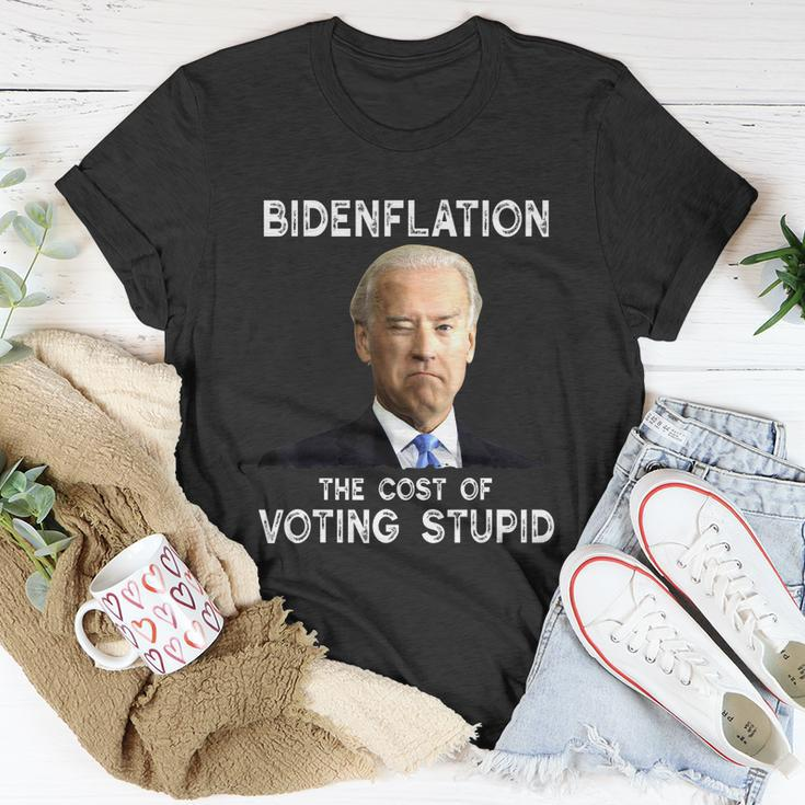 Joe Biden Bidenflation The Cost Of Voting Stupid Unisex T-Shirt Unique Gifts