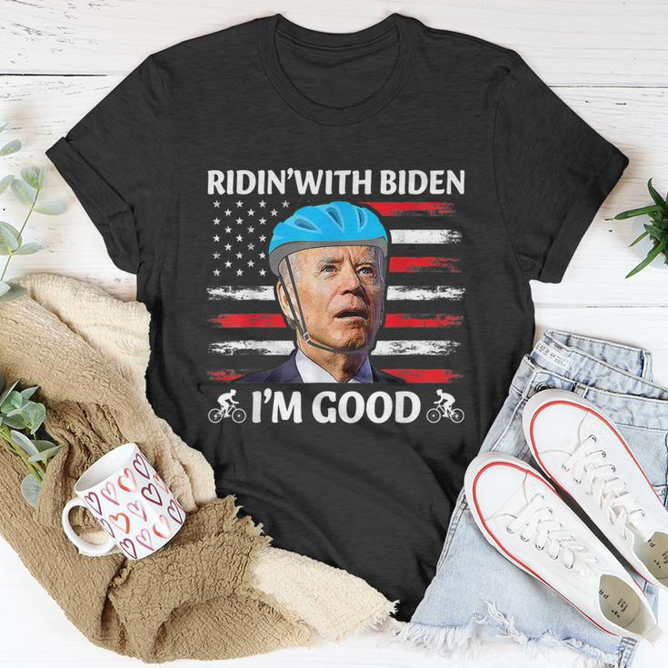 Joe Biden Falling Off His Bicycle Funny Biden Falls Off Bike V6 Unisex T-Shirt Unique Gifts