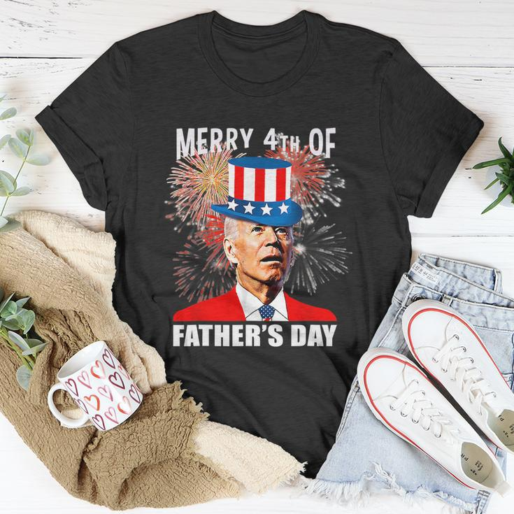 Joe Biden Merry 4Th Of Fathers Day Funny 4Th Of July Cool Gift Unisex T-Shirt Unique Gifts