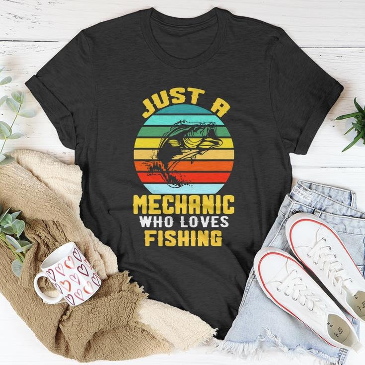 Just A Mechanic Fishing Funny Unisex T-Shirt Unique Gifts