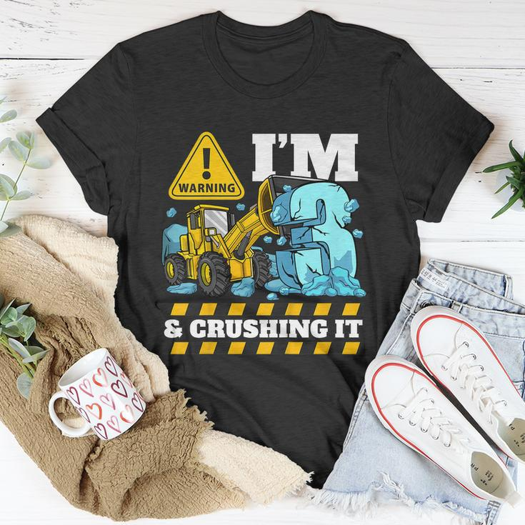 Kids Construction Truck 3Rd Birthday Boy 3 Bulldozer Digger Meaningful Gift Unisex T-Shirt Unique Gifts