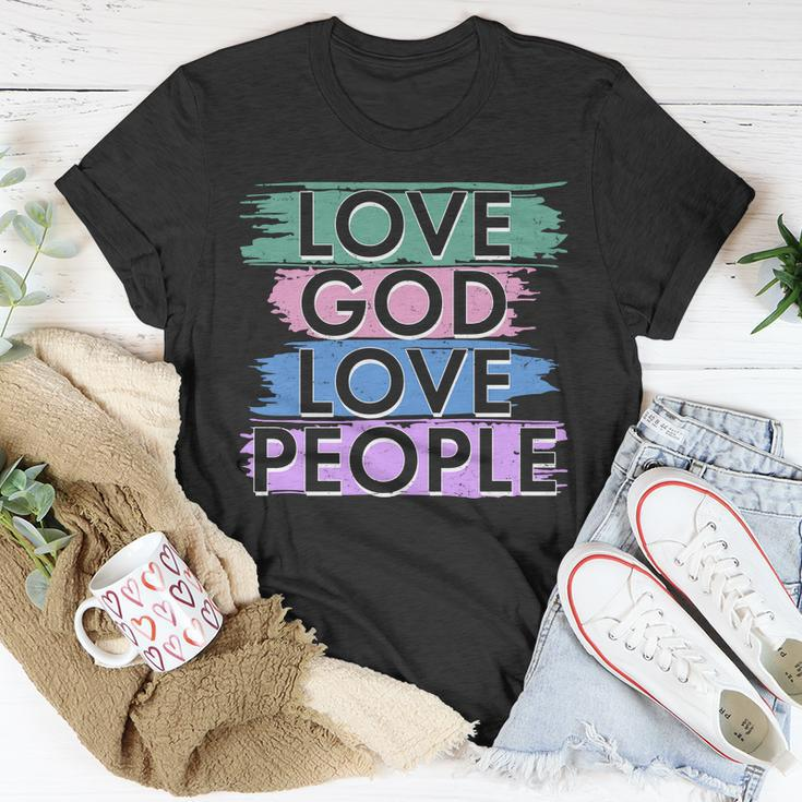 Love God Love People Religious Christian Faith Tshirt Unisex T-Shirt Unique Gifts
