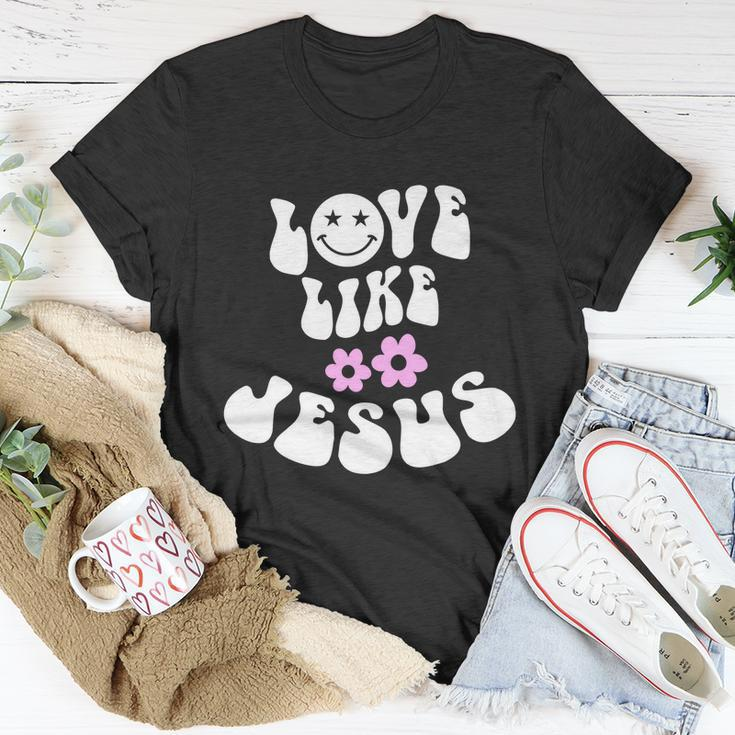 Love Like Jesus Religious God Christian Words Great Gift Unisex T-Shirt Unique Gifts