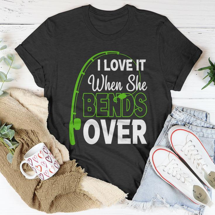 I Love It When She Bends Over Fishing Humor Fishing Hook T-shirt Personalized Gifts