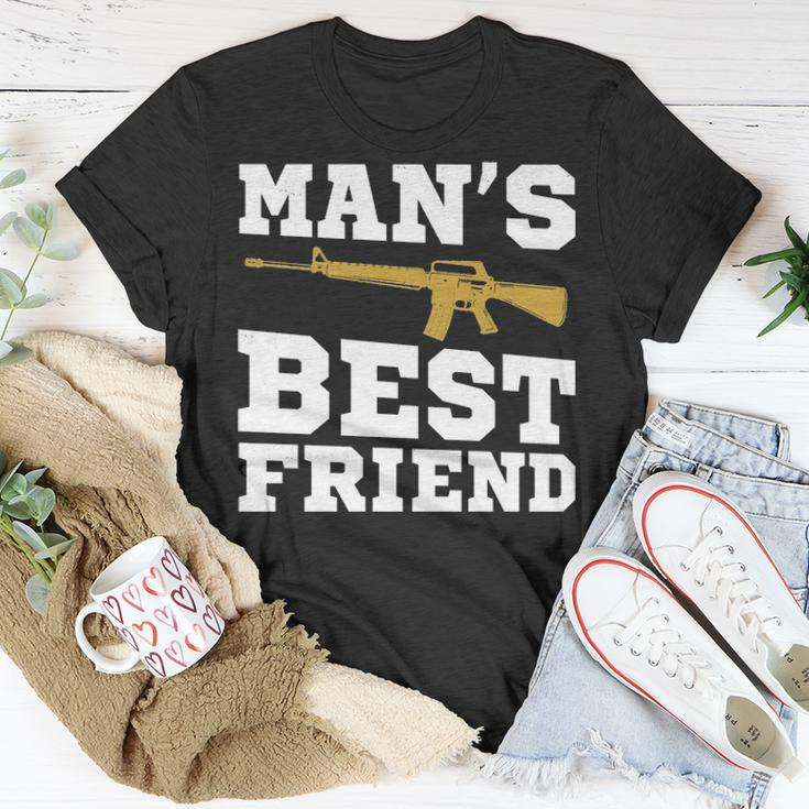 Mans Best Friend V2 Unisex T-Shirt Funny Gifts