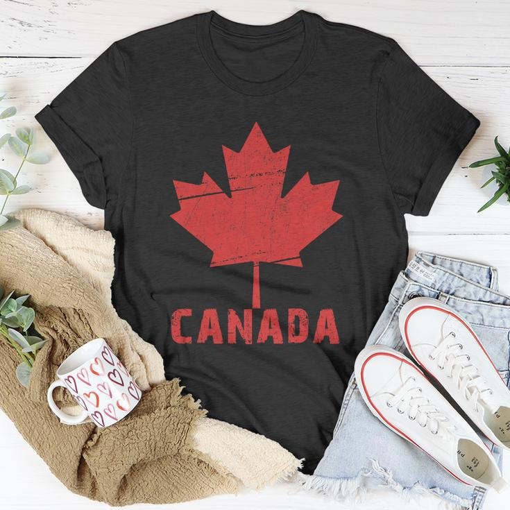 Maple Leaf Canadian Flag Happy Canada Day Unisex T-Shirt Unique Gifts