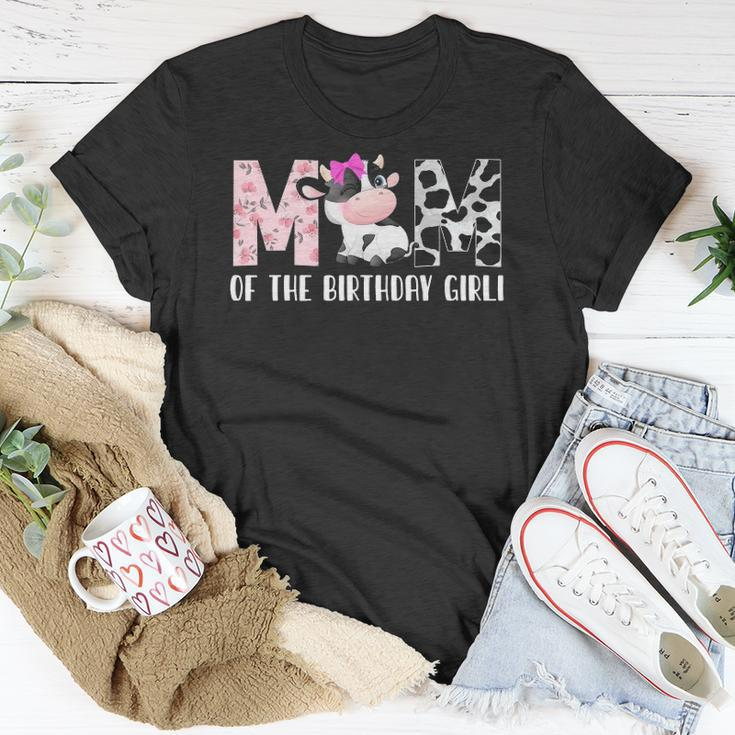Mom Of The Birthday Girl &8211 Cow Farm Birthday &8211 Cow Unisex T-Shirt Unique Gifts