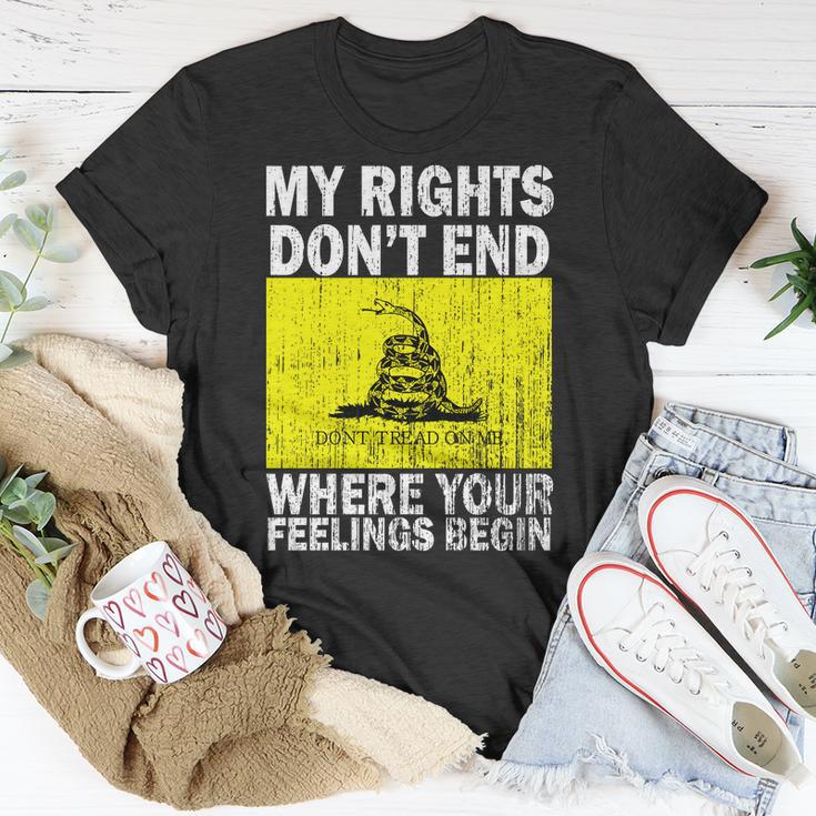 My Rights Dont End Where Your Feelings Begin Tshirt Unisex T-Shirt Unique Gifts