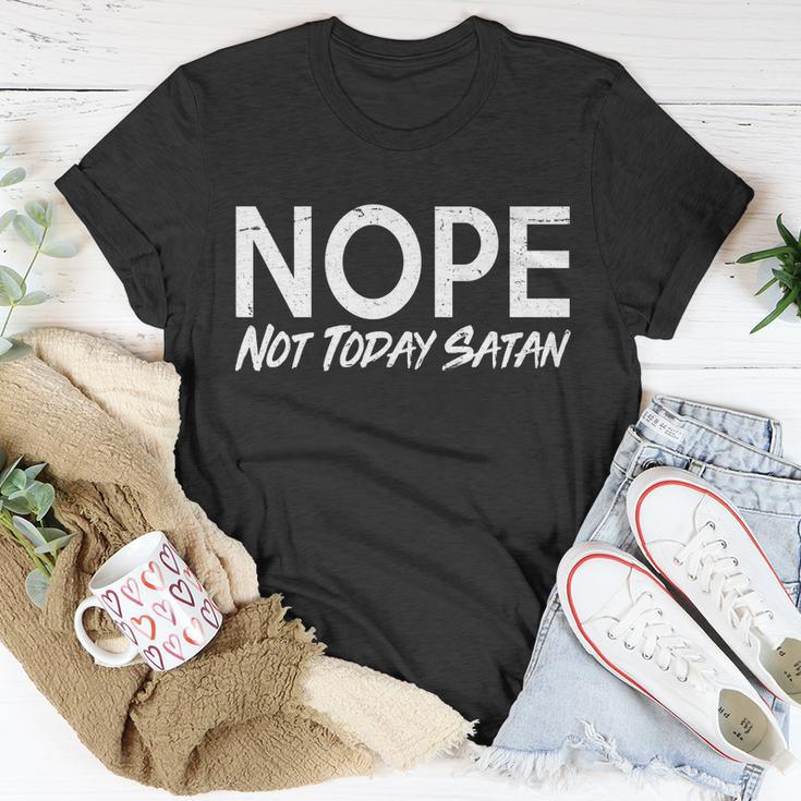 Not Today Satan Tshirt Unisex T-Shirt Unique Gifts