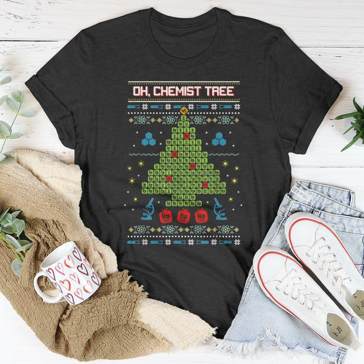 Oh Chemist Tree Chemistry Tree Christmas Science Unisex T-Shirt Unique Gifts