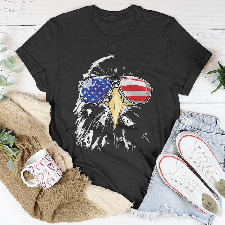 Patriotic Eagle Sunglasses Usa American Flag 4Th Of July Gift Unisex T-Shirt Unique Gifts