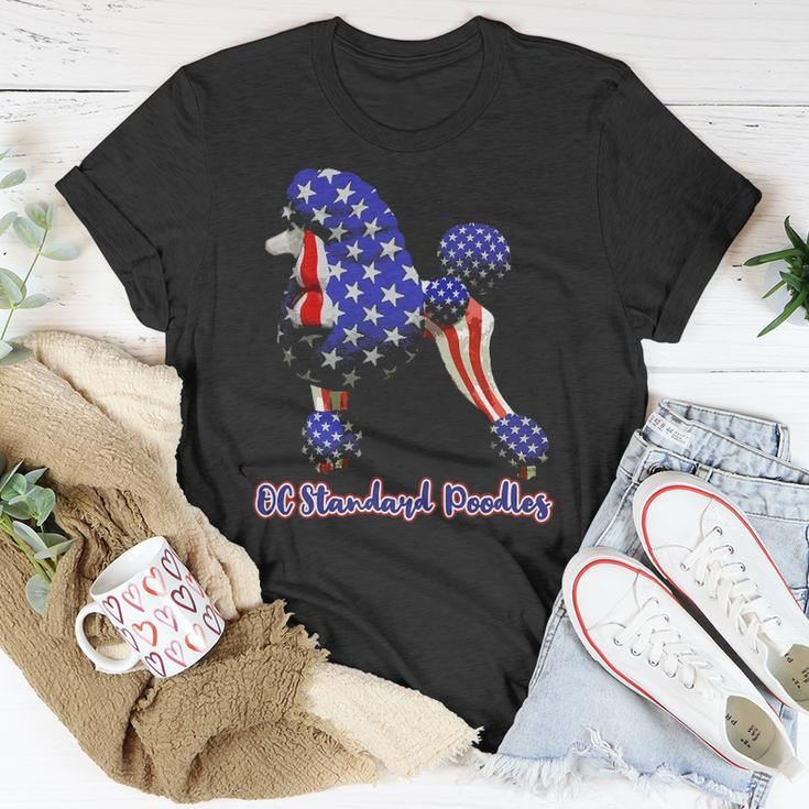 Patriotic Flag Poodle For American Poodle Lovers Unisex T-Shirt Unique Gifts