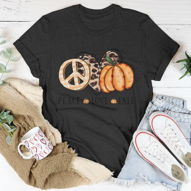 Peace Love Fall Thanksgiving Quote V2 Unisex T-Shirt Unique Gifts