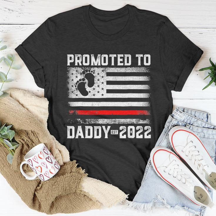 Promoted To Daddy 2022 First Time Fathers Day New Dad Gifts Tshirt Unisex T-Shirt Unique Gifts