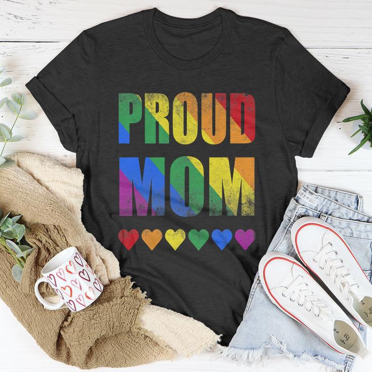 Proud Mom Gay Lesbian Lgbtq Pride Rainbow Mothers Day Gift Unisex T-Shirt Unique Gifts