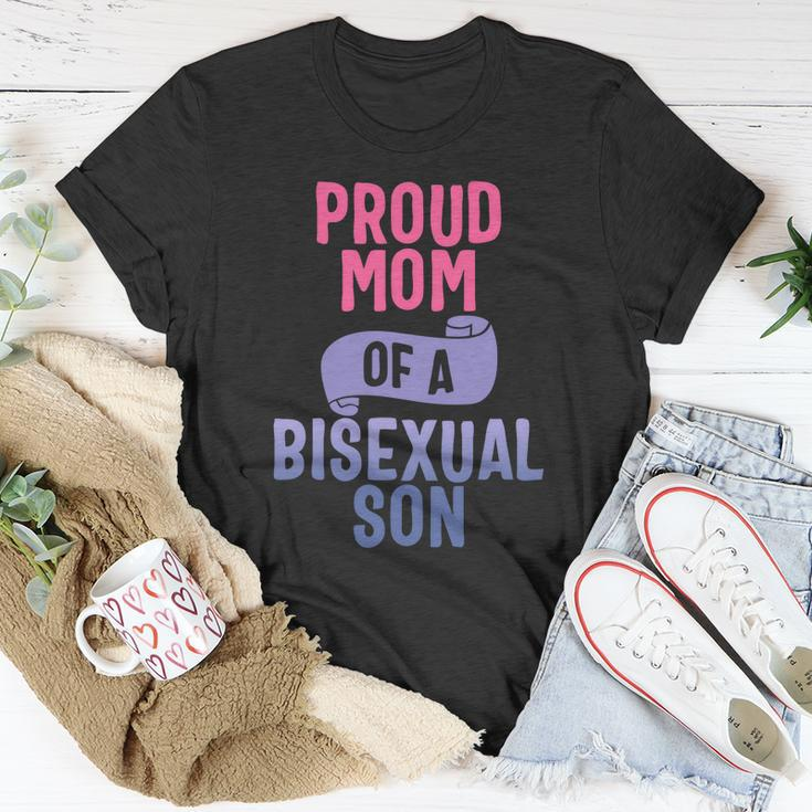Proud Mom Of A Bisexual Son Lgbtgiftq Bi Pride Proud Ally Gift Unisex T-Shirt Unique Gifts
