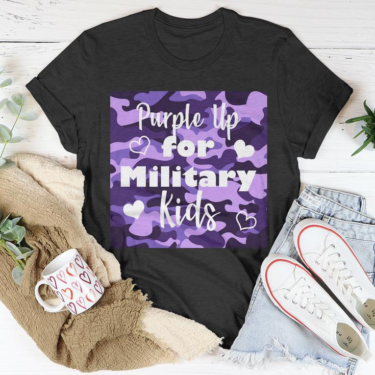 Purple Up For Military Kids Awareness Unisex T-Shirt Unique Gifts