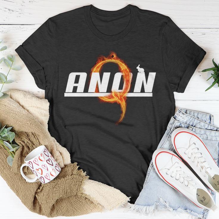 Qanon The Rabbit Storm Fire Logo Unisex T-Shirt Unique Gifts