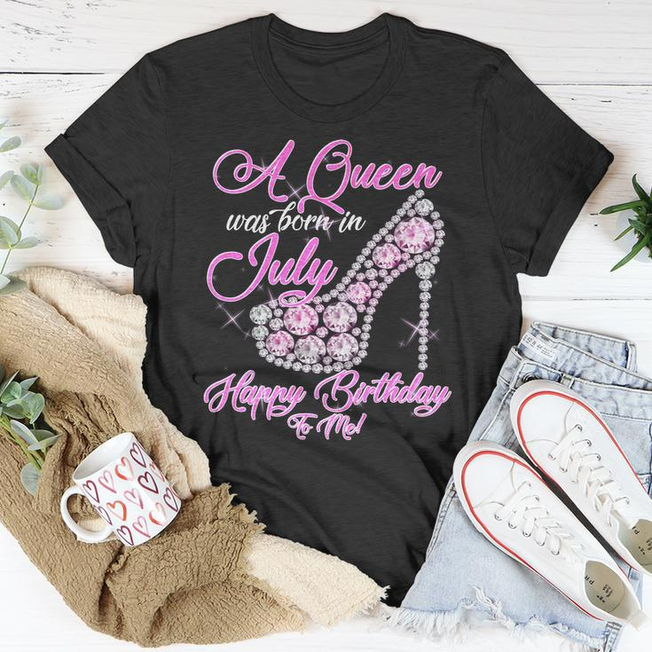 A Queen Was Born In July Fancy Birthday T-Shirt Personalized Gifts