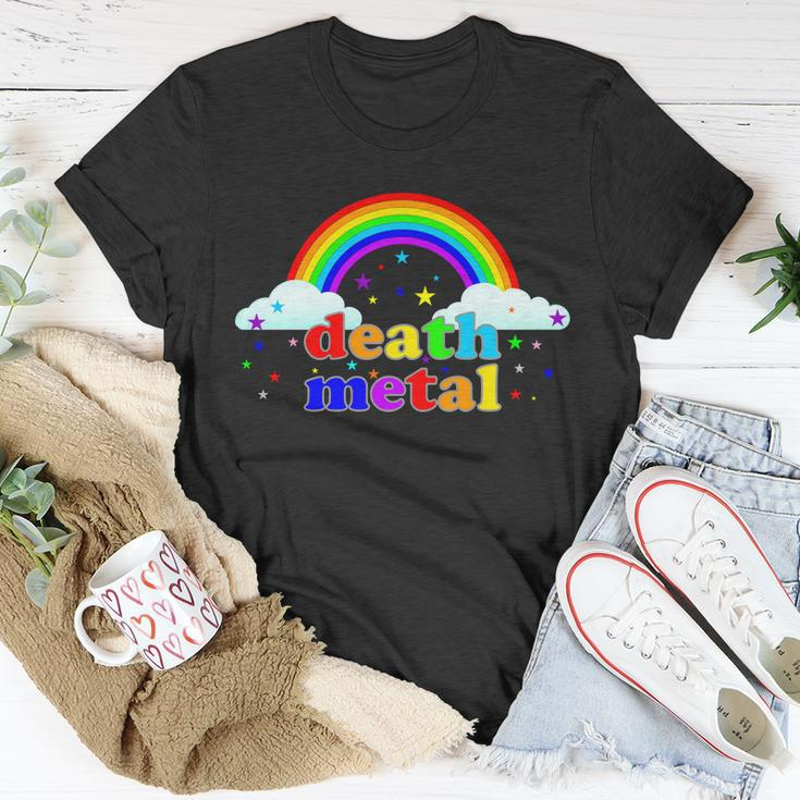 Rainbow Death Metal Logo Tshirt Unisex T-Shirt Unique Gifts