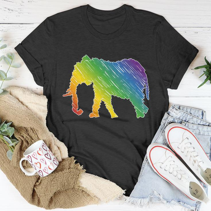 Rainbow Elephant V2 Unisex T-Shirt Unique Gifts