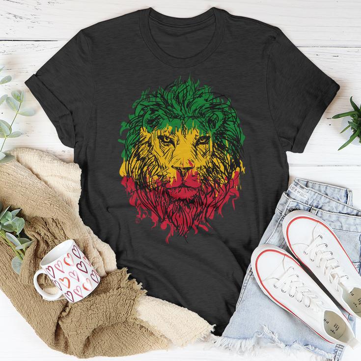 Rasta Theme With Lion Head Tshirt Unisex T-Shirt Unique Gifts