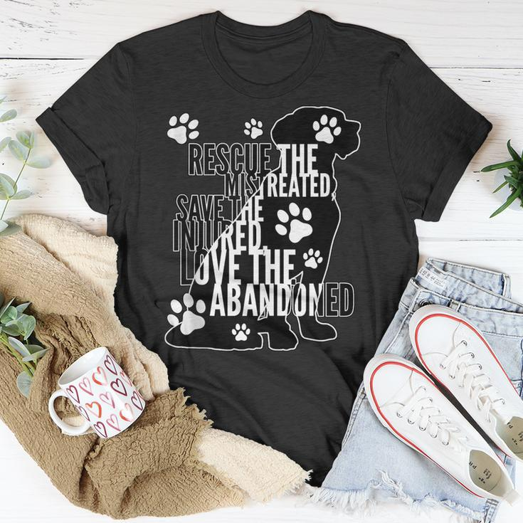 Rescue Save Love - Cute Animal Rescue Dog Cat Lovers Unisex T-Shirt Funny Gifts