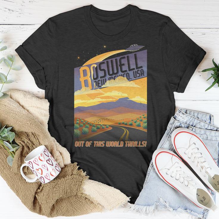 Roswell New Mexico Travel Poster Unisex T-Shirt Unique Gifts