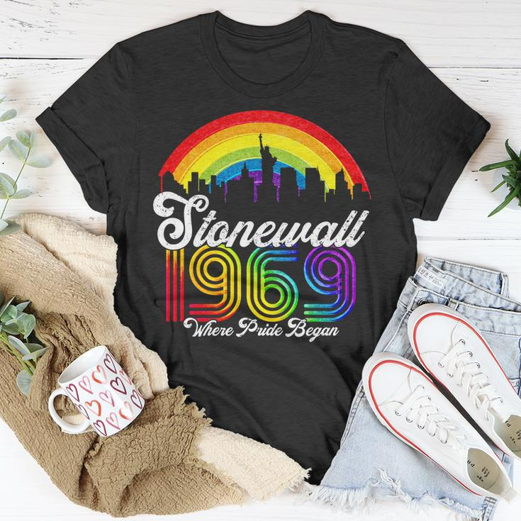 Stonewall 1969 Where Pride Began Lgbt Rainbow Unisex T-Shirt Unique Gifts