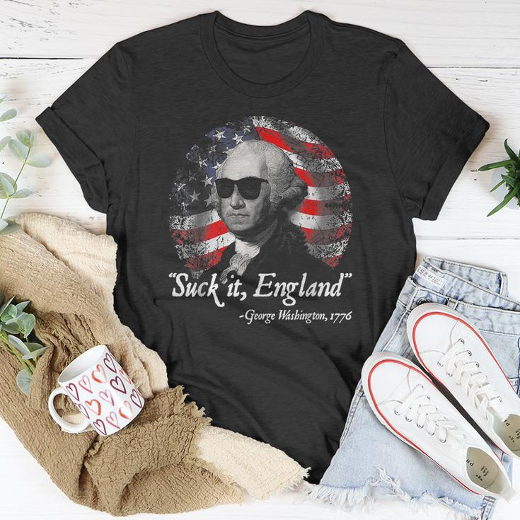 Suck It England Funny 4Th Of July George Washington Unisex T-Shirt Unique Gifts