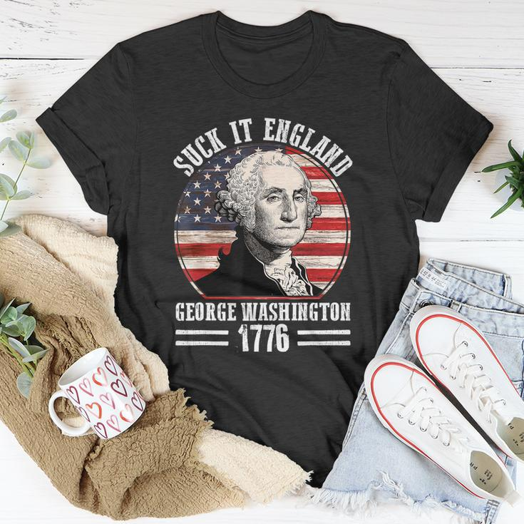 Suck It England Funny 4Th Of July George Washington Unisex T-Shirt Unique Gifts