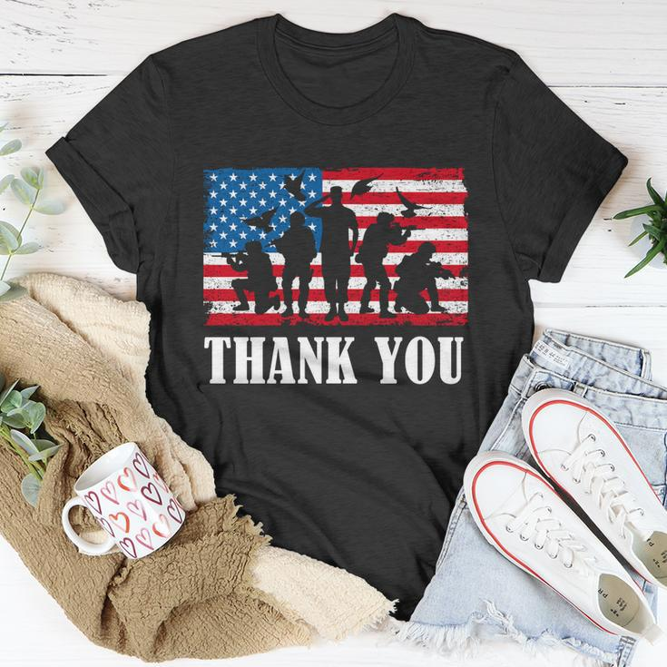 Thank You Army Memorial Day Partiotic Military Veteran Gift Unisex T-Shirt Unique Gifts