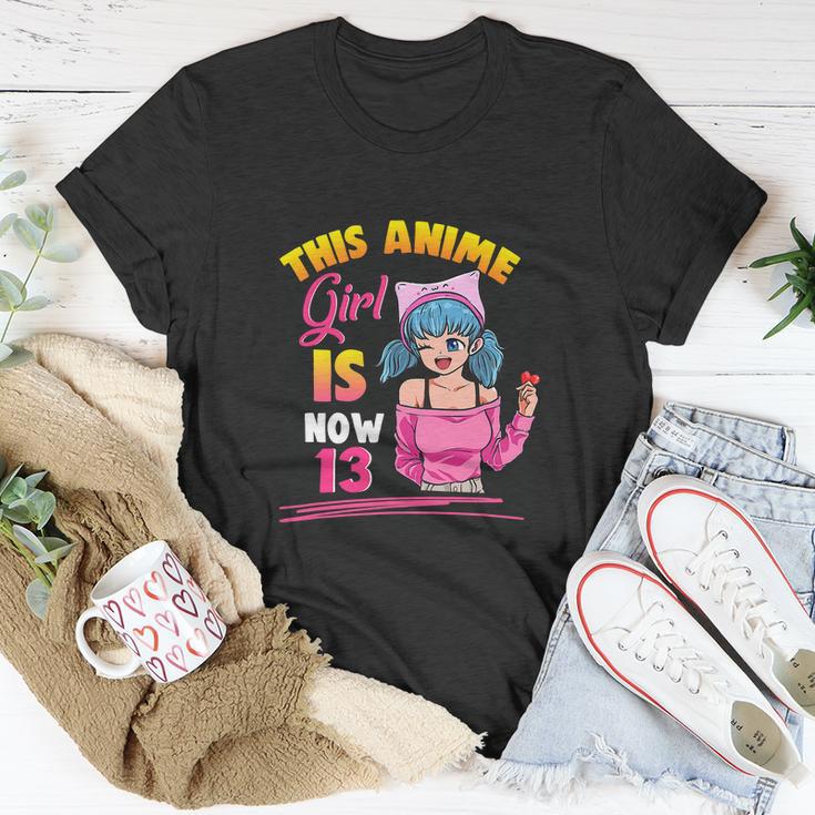 This Anime Girl Is Now 13 Years Old Birthday Girl Kawaii Unisex T-Shirt Unique Gifts