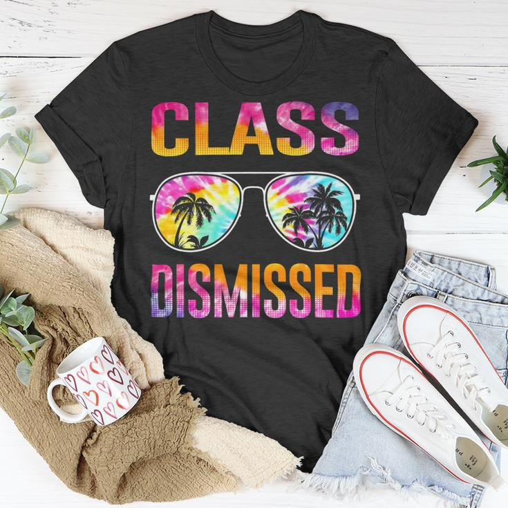 Tie Dye Class Dismissed Last Day Of School Teacher V2 Unisex T-Shirt Funny Gifts
