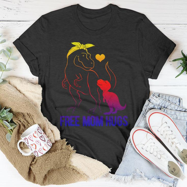 Trans Free Mom Hugs Dinosaur Rex Mama Transgender Pride Meaningful Gift Unisex T-Shirt Unique Gifts