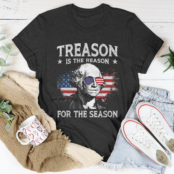 Treason Is The Reason For The Season 4Th Of July Usa Flag Unisex T-Shirt Unique Gifts