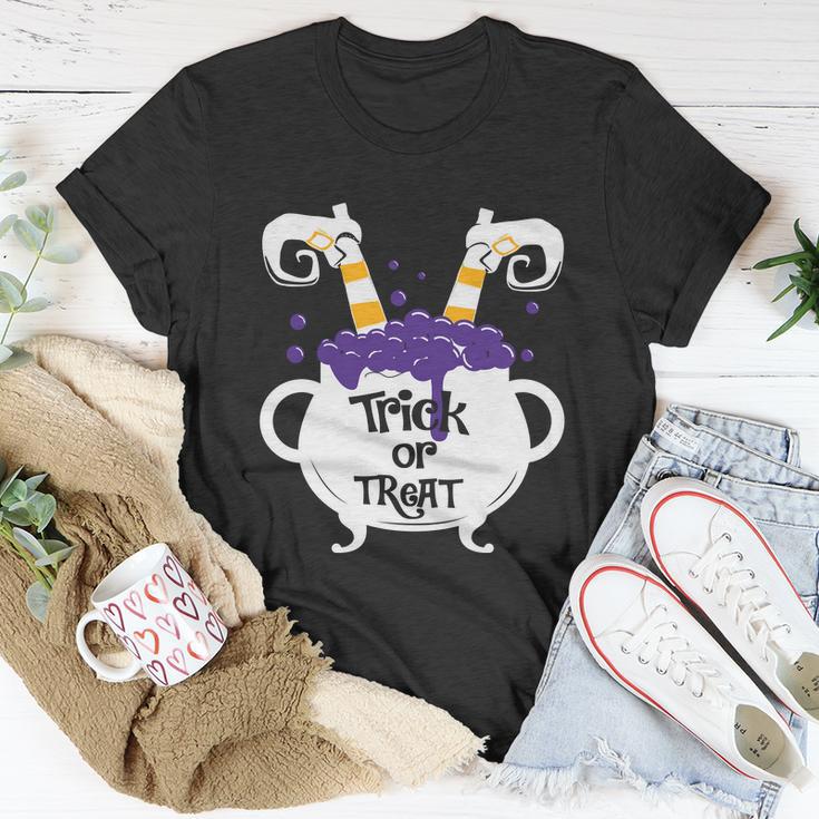 Trick Or Treat Funny Halloween Quote Unisex T-Shirt Unique Gifts