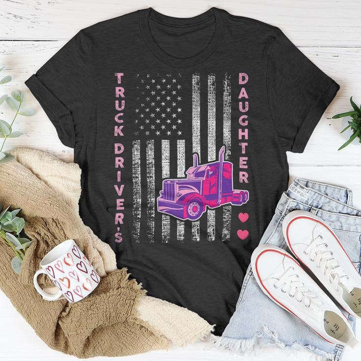 Trucker Truck Drivers Daughter Girl Trucker Unisex T-Shirt Funny Gifts