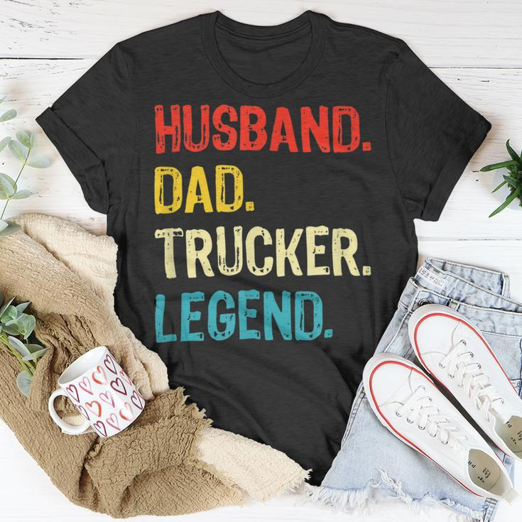 Trucker Trucker Husband Dad Trucker Legend Truck Driver Trucker Unisex T-Shirt Funny Gifts