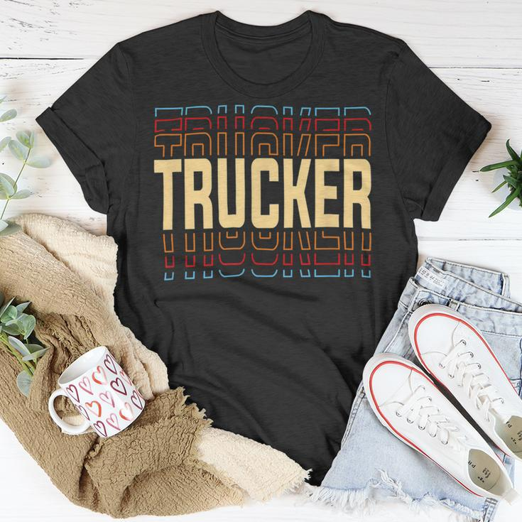 Trucker Trucker Job Title Vintage Unisex T-Shirt Funny Gifts