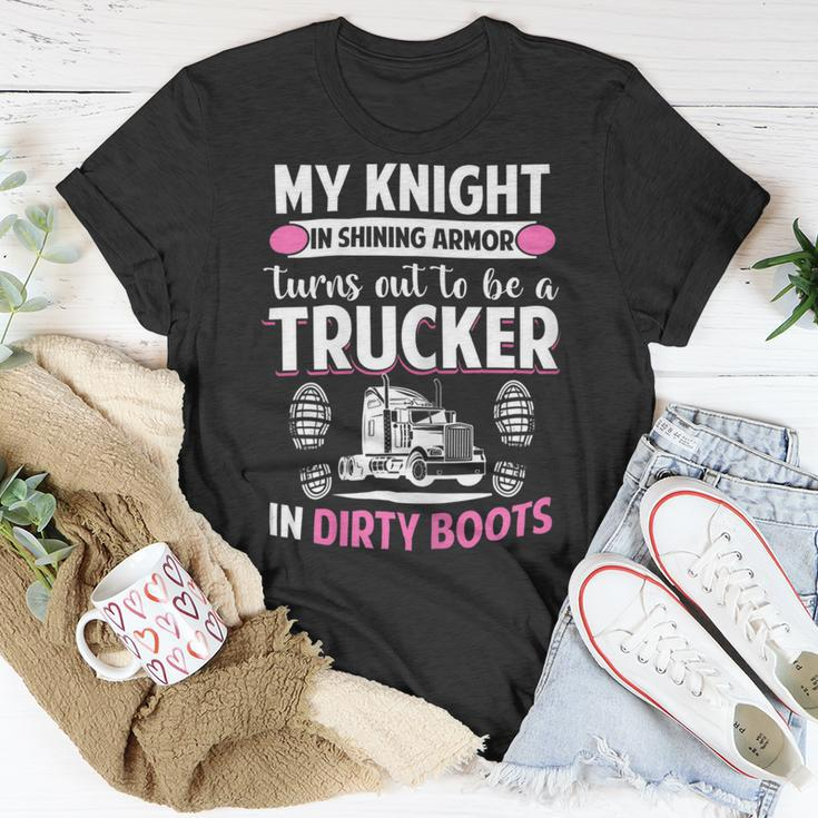 Trucker Trucker Wife Trucker Girlfriend Unisex T-Shirt Funny Gifts